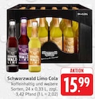 Trinkgut Wiesenbach - Schwarzwald Limo Cola Angebot im Prospekt Schwarzwald Limo Cola bei Trinkgut im Wiesenbach Prospekt für 15,99 €