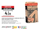 Mortier à empreinte carbone réduite, gris, 30 kg - SACAMAT en promo chez LEROY MERLIN Mortier à empreinte carbone réduite, gris, 30 kg - SACAMAT dans le catalogue LEROY MERLIN