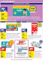 Prix et réduction Pampers dans le prospectus Carrefour en cours Offre Pampers dans le catalogue Carrefour du moment à la page 43