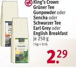 Grüner Tee oder Schwarzer Tee von King’s Crown für 2,29 € bei Rossmann im Angebot Grüner Tee oder Schwarzer Tee von King’s Crown im aktuellen Rossmann Prospekt