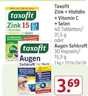 Zink 15 + Histidin + Vitamin C + Selen oder Augen Sehkraft bei Rossmann im Leinefelde Prospekt für 3,69 €