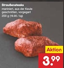Aktuelle Braten Angebote bei Netto Marken-Discount in Mülheim (Ruhr) Aktuelles Straußensteaks Angebot bei Netto Marken-Discount in Mülheim (Ruhr) ab 3,99 €