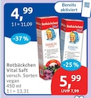 Vital Saft von Rotbäckchen für 4,99 € bei budni im Angebot Vital Saft von Rotbäckchen im aktuellen budni Prospekt