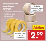Packband oder Malerkrepp im Netto Marken-Discount Prospekt Packband oder Malerkrepp von im aktuellen Netto Marken-Discount Prospekt für 2,99 €