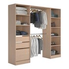 Kit dressing 2 colonnes Isha décor chêne H. 200 cm x L. 220 cm x P. 48,2 cm en promo chez Castorama Metz à 139,00 €