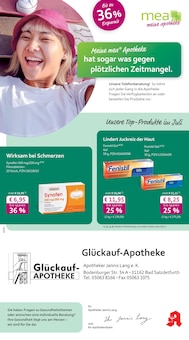 Aktueller mea - meine apotheke Prospekt (Bad Salzdetfurth, 4 Seiten zum blättern mea - meine apotheke Prospekt Unsere Juli-Angebote mit 4 Seiten