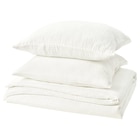 Aktuelles Bettwäsche-Set, 3-teilig weiß 240x220/80x80 cm Angebot bei IKEA in Erfurt ab 69,99 €