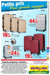 Promos Valise dans le catalogue "Bientôt les VACANCES !" de Bazarland Valise en promo dans le catalogue Bazarland à la page 12