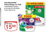 Pulver im Angebot bei GLOBUS in Oberursel Pulver Angebote von Ariel bei GLOBUS Oberursel für 15,99 €