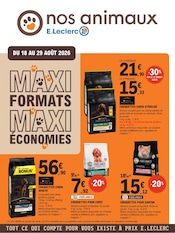 Catalogue E.Leclerc à Bordeaux cette semaine, valable du 18/08/2026 au 29/08/2026 Prospectus E.Leclerc à Bordeaux, "MAXI FORMATS MAXI ÉCONOMIE", 4 pages de promos valables du 18/08/2026 au 29/08/2026