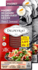 Auchan Supermarché Sainte-Foy-lès-Lyon - Promo LOT DE 2 MAGRETS DE CANARD DU SUD-OUEST SÉCHÉS TRANCHÉS DELPEYRAT Promo LOT DE 2 MAGRETS DE CANARD DU SUD-OUEST SÉCHÉS TRANCHÉS DELPEYRAT à 5,59 € dans le catalogue Auchan Supermarché à Sainte-Foy-lès-Lyon