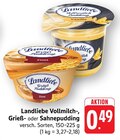 Vollmilch Pudding Vanille Angebote von Landliebe bei E center Ludwigsburg für 0,49 €
