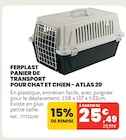PANIER DE TRANSPORT POUR CHAT ET CHIEN - ATLAS 20 - FERPLAST en promo chez Animalis Poitiers à 25,49 €