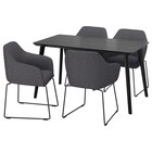 Tisch und 4 Stühle schwarz/Metall schwarz/grau von LISABO / TOSSBERG im aktuellen IKEA Prospekt für 595,00 €