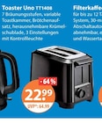 Toaster Uno TT1408 Angebote bei V-Markt Memmingen für 22,99 €