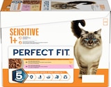Nassfutter Katze mit Huhn & Lachs, sensitiv Multipack (12x85 g) im Angebot bei dm-drogerie markt in Hürth Nassfutter Katze mit Huhn & Lachs, sensitiv Multipack (12x85 g) Angebote von PERFECT FIT bei dm-drogerie markt Hürth für 7,95 €