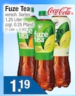 Teegetränk im Getränke City Prospekt Fuze Tea von Coca-Cola im aktuellen Getränke City Prospekt für 1,19 €