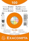 Promo 100 FICHES BRISTOL à 1,08 € dans le catalogue Bureau Vallée à Buchelay