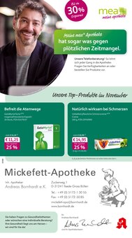 mea - meine apotheke Prospekt der Woche "Unsere November-Angebote" Seite 1, 01.11.2025 bis 30.11.2025 für Ilsede Aktueller mea - meine apotheke Prospekt "Unsere November-Angebote" Seite 1 von 4 Seiten für Ilsede