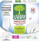 Tablettes Lave Vaisselle Tout En 1 Ecolabel 90% d’ingrédients d’origine naturelle* - L'ARBRE VERT dans le catalogue Casino Supermarchés