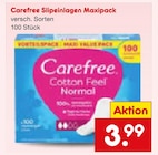 Carefree im Netto Marken-Discount Prospekt Slipeinlagen Maxipack von Carefree im aktuellen Netto Marken-Discount Prospekt für 3,99 €