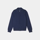 Gilet zippé col montant coton bleu marine garçon - La Halle Gilet zippé col montant coton bleu marine garçon à 15,99 € dans le catalogue La Halle