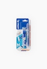 Roller Frixion Ball encre bleu pointe moyenne + 3 recharges en promo chez Monoprix Margaret Roller Frixion Ball encre bleu pointe moyenne + 3 recharges dans le catalogue Monoprix Margaret