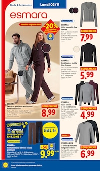 Promotion Cardigan Femme dans le prospectus Lidl, valable du 29/10/2026 au 04/11/2026 Promo Cardigan Femme dans le catalogue Lidl du moment à la page 60