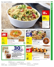 Prix et réduction Taboulé dans le prospectus Carrefour en cours Offre Taboulé dans le catalogue Carrefour du moment à la page 23