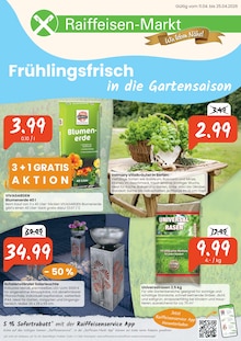 Raiffeisen Rhein-Ahr-Eifel Handelsgesellschaft mbH Prospekt Frühlingsfrisch in die Gartensaison mit 8 Seiten