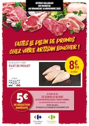 Catalogue Supermarchés Rayon Boucherie Carrefour en cours à Châteaudouble et alentours, "FAITES LE PLEIN DE PROMOS CHEZ VOTRE ARTISAN BOUCHER !", 8 pages, 04/11/2025 - 16/11/2025
