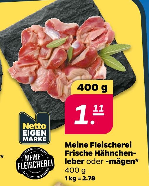 Frische Hähnchenleber oder -mägen
