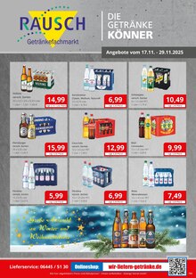 Bier im aktuellen Getränkefachmarkt Rausch Prospekt (Gießen) Bier im Getränkefachmarkt Rausch Prospekt "DIE GETRÄNKEKÖNNER" mit 2 Seiten (Gießen)