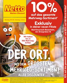 Netto Marken-Discount Prospekt 10% auf das gesamte Mehrweg-Sortiment mit  Seiten in Bretzenheim und Umgebung