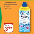 Weichspüler Angebote von Lenor bei GLOBUS Kaiserslautern für 3,99 €