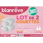 Lot de 2 couettes Blanrêve - BLANREVE en promo chez Carrefour Narbonne à 24,99 €