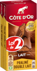 Tablettes De Chocolat Praliné Double Lait Côte D'or en promo chez Auchan Supermarché Sartrouville à 5,25 €