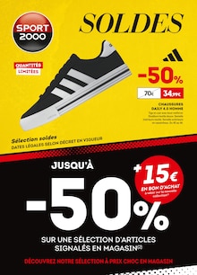 Prospectus Sport 2000 à Nérac, "SOLDES", 2 pages de promos valables du 08/01/2025 au 04/02/2025