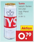 Tyskie von Tyskie für 0,79 € bei Netto Marken-Discount im Angebot Tyskie von Tyskie im aktuellen Netto Marken-Discount Prospekt