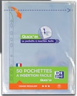 50 pochettes perforées Quick'In A4 - OXFORD en promo chez Intermarché Hyper Toulon à 3,50 €