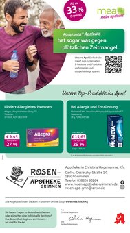 mea - meine apotheke Prospekt der KW 14 "Unsere April-Angebote" Aktueller mea - meine apotheke Prospekt "Unsere April-Angebote" Seite 1 von 4 Seiten