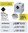 Aktuelles Kaffeesahne 10% Angebot bei Metro in Kiel ab 6,41 €