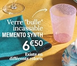 Verre "bulle" incassable - MEMENTO SYNTH en promo chez Ambiance & Styles Roanne à 6,50 €