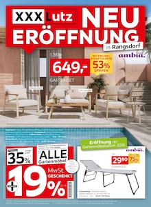XXXLutz Möbelhäuser Prospekt NEU-ERÖFFNUNG in Rangsdorf mit  Seiten in Falkensee und Umgebung