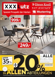Aktueller XXXLutz Möbelhäuser Prospekt, "Spezial-Prospekt der Marken Dieter Knoll - bert plantagie - Musterring", mit Angeboten der Woche, gültig von 11.08.2025 bis 11.08.2025