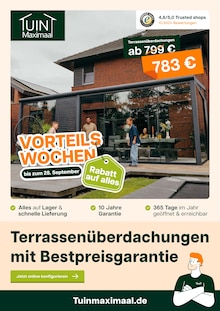 Tuinmaximaal Prospekt Terrassenüberdachungen mit Bestpreisgarantie mit 14 Seiten