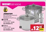 Jumbotopf im Angebot bei E center in Schwäbisch Gmünd Jumbotopf Angebote von Krüger bei E center Schwäbisch Gmünd für 12,99 €