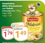 Aktuelle Sauerkraut Angebote bei GLOBUS in Oberhausen Aktuelles Mildes Weinsauerkraut Angebot bei GLOBUS in Oberhausen ab 1,49 €
