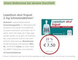 Lopedium akut lingual 2 mg Schmelztabletten bei LINDA im Neuenrade Prospekt für 7,50 €