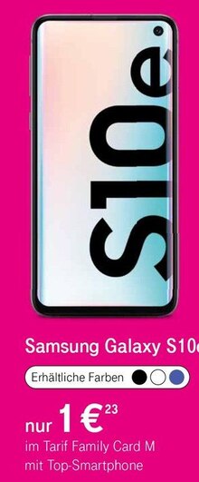 Galaxy S10e Smarthpone bei Telekom Shop in Coesfeld Galaxy S10e Smarthpone im Angebot bei Telekom Shop Coesfeld für 1,00 €